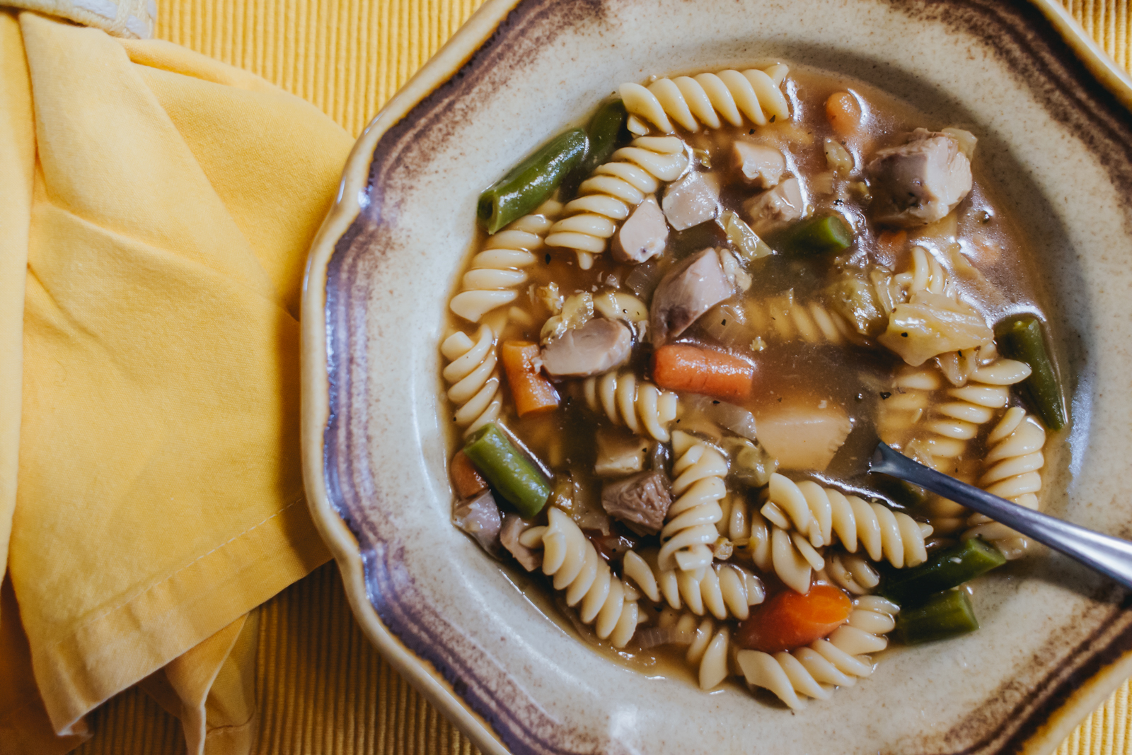 chicken soup warms the soul, good source of protein