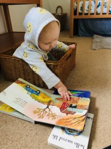 baby reading board books